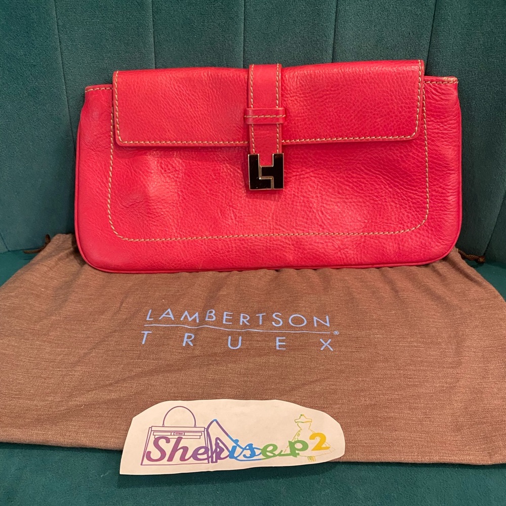 Lambertson Truex leather clutch
